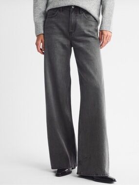 Abercrombie & Fitch Black Wide-Leg Jeans